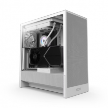 Gabinete NZXT H5 FLOW BLANCO / Versión 2024 / Cristal Templado / Mid-Tower/ Sin Fuente / USB Tipo C / 2 Ventiladores F120Q Instalados / CC-H52FB-01 / 2024H7