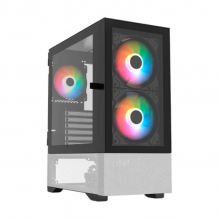 Gabinete Balam Rush Nitrox Crystal 5500 CBW, Midi-Tower, Micro-ATX/Mini-ITX, USB 2.0/3.0, sin Fuente, 3 Ventiladores Instalados, Negro/Blanco