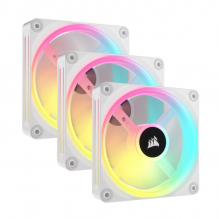 Kit 3 Ventiladores Corsair iCUE Link QX120 RGB / 120mm / 480-2400RPM / Blanco / 3 Ventiladores / CO-9051006-WW