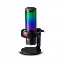 Micrófono Redragon Fenris GM301, Base Incluida, RGB, USB-A, Omnidireccional