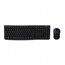 Combo 2 en 1 Inalambrico | Creator Prime MK225 | Teclado Clásico Multimedia + Mouse + 2.4 Mhz + 1600 DPI | Essential | Negro