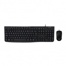 Combo 2 en 1 Alambrico | Creator Prime MK455 | Teclado Clásico Multimedia + Mouse / 1600 DPI | Essential Series | Negro