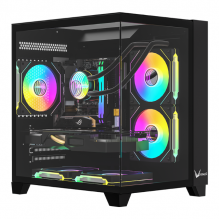 Gabinete Formula Crystal Z9m ,mid Atx, Usb 3.0, Type-c, Black