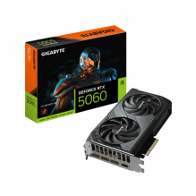 GIGABYTE Tarjeta gráfica GeForce RTX 5060 WINDFORCE OC 8G, 8 GB 128 bits GDDR7, PCIe 5.0, Sistema de refrigeración WINDFORCE, Tarjeta de Video GV-N5060WF2OC-8GD