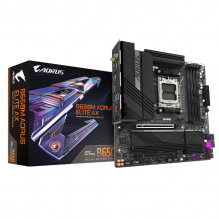 GIGABYTE B650M AORUS Elite AX (AM5/ LGA 1718/ AMD B650/ Micro-ATX/DDR5/ 2* M.2/ PCIe 5.0/ USB 3.2 Gen2X2 Type-C/Intel 2.5GbE LAN/Q-Flash Plus/EZ-Latch