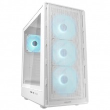 Gabinete Cougar Airface Pure PRO / RGB / Cristal Templado / Midi-Tower, Mini-ITX/Micro-ATX/ATX / USB 3.0/2.0 / Sin Fuente / 4 Ventiladores ARGB Instalados / BLANCO