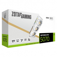 Tarjeta Gráfica ZOTAC GAMING GeForce RTX 5070 AMP White Edition 12GB GDDR7 Reflex 2 RTX AI DLSS4