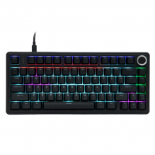 Teclado Mecanico Gamer AULA F75  / 75% Layout  / Tipo C / High Polling Rate / SWITCH BLUE / Gasket-Mounted Structure / RGB / Negro