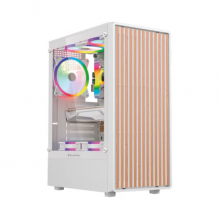 Gabinete Gamer Balam Rush Dragonfly Wood GM580 / ATX / 4 Ventiladores Frontales RGB