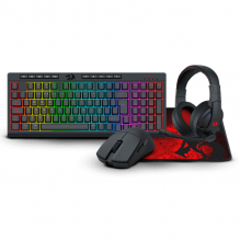 Kit Gamer Gaming Essentials 4 en 1 S147 REDRAGON/ Kit de Teclado, Mouse, Aud&iacute;fonos Y Alfombrilla /NEGRO