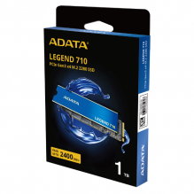 ADATA SSD Legend 710 M.2 1TB PCIe Gen3 x4 M.2 2280 Unidad de Estado s&oacute;lido, dise&ntilde;o para Creator Gaming, Velocidad de Lectura de hasta 2.400 MB/s, 3D NAND, LDPC, AES 256 bits cifrado