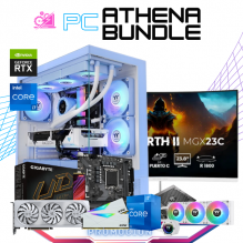 PC ATHENA BUNDLE / INTEL CORE I7-12700F / RTX 4060 / 32GB RAM / 1TB SSD M.2 NVME / ENFRIAMIENTO LIQ 360MM / FUENTE 750W 80 + BRONZE/ INCLUYE MONITOR BR 165HZ 1MS 23.8" FHD / W10 PRO CON LICENCIA DE REGALO