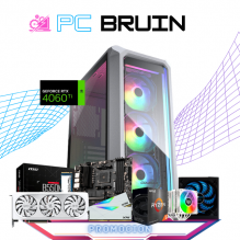 PC BRUIN / AMD RYZEN 5 5600X / RTX 4060 TI / 16GB RAM / 1TB SSD M.2 NVME / DISIPADOR DE TORRE DOBLE FAN / FUENTE 650W 80+ BRONZE / PROMOCION