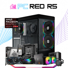 PC RED R5 / AMD RYZEN 5 7600X / RADEON RX 6750XT / 32GB RAM DDR5 / 1TB SSD M.2 NVME / ENFRIAMIENTO LIQUIDO 240MM / FUENTE 850W 80+ GOLD /  PROMOCION
