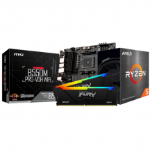 KIT DE ACTUALIZACION AMD/ AMD RYZEN 5 5600X 6C 12T / 16GB RAM DDR4 2X8 3200MHZ RGB / PLACA MADRE MSI B550M PRO VDH WIFI