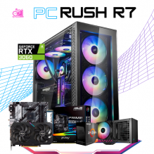 PC RUSH R7 / AMD RYZEN 7 5700X / RTX 3060 12GB / 32GB RAM /1TB SSD M.2 NVME / DISIPADOR DE TORRE DOBLE ABANICO/ FUENTE 650W 80+ BRONZE/ PROMOCION 