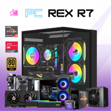 PC REX R7 / AMD RYZEN 7 5700X / RADEON RX 9060 XT / 32GB RAM / 1TB SSD NVME / ENFRIAMIENTO LIQ 240MM / FUENTE 750W 80+ GOLD/ PROMOCION