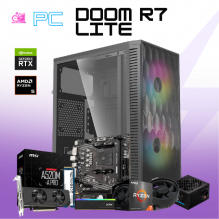 PC DOOM R7 LITE/ AMD RYZEN 7 5700 / RTX 3050 / 16GB RAM / 500GB SSD NVME / FUENTE 500W / PROMOCION