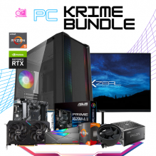 PC KRIME BUNDLE / AMD RYZEN 5 4500 / RTX 3060 12GB / 16GB RAM / 500GB SSD M.2 NVME / DISIPADOR DE STOCK / FUENTE 550W 80+ BRONZE / INCLUYE MONITOR 23.8" FHD 144HZ 1MS / PROMOCION