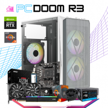PC DOOM R3 / AMD RYZEN 3 5300G / RTX 3050 / 16GB RAM / 500GB SSD NVME / FUENTE 500W / DISIPADOR DE STOCK / PROMOCION