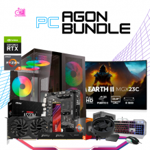 PC AGON BUNDLE / AMD RYZEN 5 5500 / RTX 3050 / 16GB RAM / 512GB SSD M.2 NVME / A520M / FUENTE 550W 80+ BRONZE/ INCLUYE MONITOR 165HZ 1MS BALAMRUSH / KIT TECLADO Y MOUSE / PROMOCION