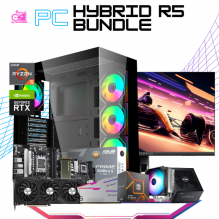 PC HYBRID R5 / AMD RYZEN 5 7600 / RTX 4060 / 32GB RAM DDR5 / 2TB SSD NVME / DISIPADOR DE TORRE ARGB / FUENTE 650W  80+ GOLD/ INCLUYE MONITOR 23.8" FHD 165HZ 1MS / PROMOCION