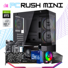 PC RUSH MINI/ INTEL CORE I5-10400 / RTX 3050 / 16GB RAM / 500GB SSD M.2 NVME / DISIPADOR DE TORRE / FUENTE 550W 80+ BRONZE / PROMOCION
