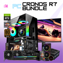 PC CRONOS R7 BUNDLE / AMD RYZEN 7 5700X / RTX 4060 / 32GB RAM / 1TB SSD M.2 NVME / ENFRIAMIENTO LIQ 240MM / FUENTE 750W 80+ BRONZE / INCLUYE MONITOR 23.8" FHD IPS 165HZ 1MS/ PROMOCION
