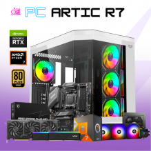 PC ARTIC R7 / AMD RYZEN 7 78000X3D / RTX 5070 TI / 32GB RAM DDR5 / 2TB SSD NVME / ENFRIAMIENTO LIQ 360MM / FUENTE 1200W 80+ GOLD / LICENCIA DE REGALO / PROMOCION