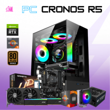 PC CRONOS R5 / AMD RYZEN 5 5600X / RTX 4060 / 32GB RAM / 16GB RAM / 1TB SSD M.2 NVME / DISIPADOR DE TORRE / FUENTE 750W 80+ BRONZE / PROMOCION