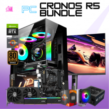 PC CRONOS R5 BUNDLE / AMD RYZEN 5 5600X / RTX 4060 / 16GB RAM / 1TB SSD M.2 NVME / DISIPADOR DE TORRE / FUENTE 750W 80+ BRONZE / INCLUYE MONITOR 23.8" 165HZ 1MS / PROMOCION