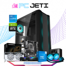 PC JETI / INTEL CORE I5-14400 / RTX 4070 SUPER / 32GB RAM DDR5 / 1TB SSD M.2 NVME / ENFRIAMIENTO LIQUIDO 240MM / FUENTE 850W 80+ GOLD / PROMOCION