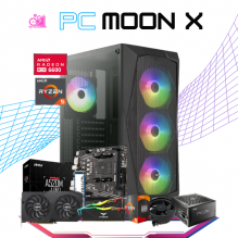 PC MOON X / AMD RYZEN 5 5500 / RADEON RX 6600 / 16GB RAM / 500GB SSD M.2 NVME / FUENTE 550W 80+ BRONZE / PROMOCION