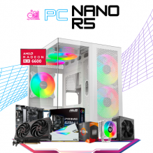 PC NANO R5 / AMD RYZEN 5 5600X / RADEON RX 6600 / 16GB RAM / 1TB SSD M.2 NVME / DISIPADOR DE TORRE ARGB / FUENTE 550W 80+ BRONZE / PROMOCION
