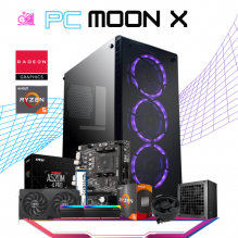 PC MOON X / AMD RYZEN 5 5500 / RADEON RX 6600 / 16GB RAM / 500GB SSD M.2 NVME / FUENTE 550W 80+ BRONZE / PROMOCION