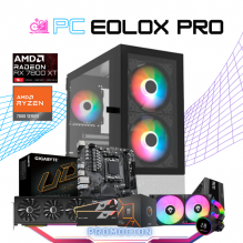 PC EOLOX PRO / AMD RYZEN 7 7700 / RADEON RX 7800XT / 32GB RAM DDR5 / 1TB SSD M.2 NVME / ENFRIAMIENTO LIQ 240MM / FUENTE 750W 80+ BRONZE / PROMOCION
