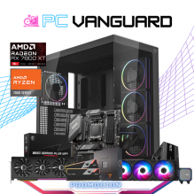 PC VANGUARD / AMD RYZEN 7 7700X / RADEON RX 7800XT / 32GB RAM DDR5 / 2TB SSD M.2 NVME / ENFRIAMIENTO LIQ 360MM / FUENTE 750W 80+ BRONZE / PROMOCION