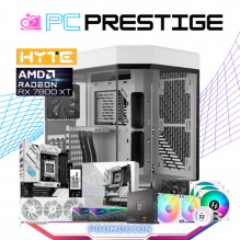 PC PRESTIGE / AMD RYZEN 7 7700X / RX 7800XT 16GB / 32GB RAM DDR5 / 1TB SSD M.2 NVME 7000MBPS / ENFRIAMIENTO LIQUIDO 240MM / FUENTE 850W 80+ GOLD / PROMOCION