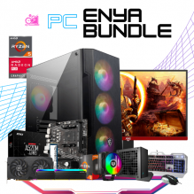 PC ENYA BUNDLE / AMD RYZEN 5 5500 / RADEON RX 6600 / 16GB RAM / 1TB SSD M.2 NVME / DISIPADOR DE TORRE FARBG / FUENTE 600W 80+ BRONZE / MONITOR 144HZ 1MS FHD / INCLUYE REGALO / PROMOCION