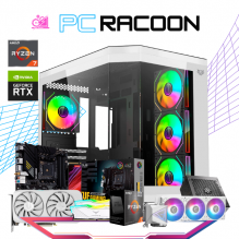 PC RACOON / AMD RYZEN 7 5700X 3D / RTX 4070 / 32GB RAM / 2TB SSD M.2 NVME / ENFRIAMIENTO LIQ 360MM / FUENTE 750W 80+ GOLD / PROMOCION