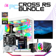 PC CROSS R5 BUNDLE / AMD RYZEN 5 5600X / RTX 4060 TI / 16GB RAM / 1TB SSD M.2 NVME / DISIPADOR DE TORRE ARGB / FUENTE DE PODER 750W 80+ BRONZE / INCLUYE MONITOR 23.8" FHD 144HZ 1MS / KIT TECLADO Y MOUSE / PROMOCION