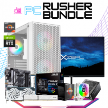 PC RUSHER BUNDLE / AMD RYZEN 7 5700X / 32GB RAM / 1TB SSD M.2 NVME / DISIPADOR DE TORRE DOBLE FAN / FUENTE DE PODER 750W 80+ BRONZE / INCLUYE MONITOR 23.8" FHD 144HZ 1MS / INCLUYE TECLADO Y MOUSE / PROMOCION