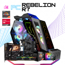 PC REBELION R7 / AMD RYZEN 7 5700 / RADEON RX 7600 / 32GB RAM / 1TB SSD NVME / ENFRIAMIENTO LIQ 120MM / FUENTE 650W 80+ BRONZE / PROMOCION