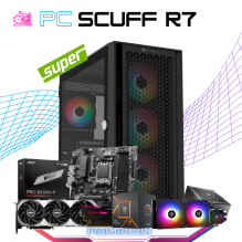 PC SCUFF R7/ AMD RYZEN 7 7700 / RTX 4070 SUPER / 32GB RAM DDR5 / 1TB SSD M.2 NVME / ENFRIAMIENTO LIQ 240MM / FUENTE 750W 80+ BRONZE/ PROMOCION