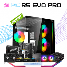 PC R5 EVO PRO / AMD RYZEN 5 7600X / RTX 4070 SUPER / 32GB RAM DDR5 / 2TB SSD M.2 NVME / ENFRIAMIENTO LIQ 240MM / FUENTE 750W 80+ GOLD / W10 PRO / PROMOCION