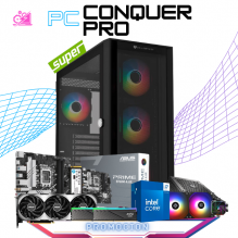 PC CONQUER PRO / INTEL CORE I7-14700 / RTX 4070 SUPER / 64GB RAM DDR5 / 2TB SSD M.2 NVME / FUENTE 750W 80+ BRONZE/ ENFRIAMIENTO LIQ 240MM / PROMOCION