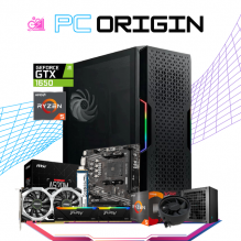 PC ORIGIN / AMD RYZEN 5 5500 / GTX 1650 / 16GB RAM / 500GB SSD M.2 NVME / DISIPADOR DE STOCK / FUENTE 500W 80+ BRONZE / PROMOCION