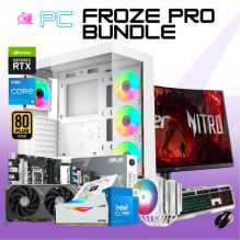 PC FROZE PRO / INTEL CORE I5-14400F / RTX 5060 TI 16GB VRAM / 16GB RAM / 1TB SSD NVME / DISIPADOR DE TORRE DOBLE FAN/ FUENTE 750W 80+ GOLD / MONITOR ACER NITRO 27" 180HZ 0.5MS 1440P / KIT TECLADO Y MOUSE/ PROMOCION