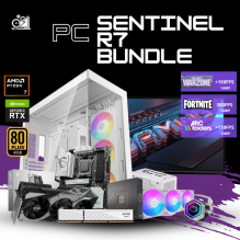 PC SENTINEL R7 BUNDLE / AMD RYZEN 7 7700X / RTX 5070 TI 16G / 32GB RAM DDR5 / 1TB SSD NVME / ENFRIAMIENTO LIQ 360MM / FUENTE 850W 80+ GOLD / W11 PRO / MONITOR 27" 1440P 180HZ/ PROMOCION