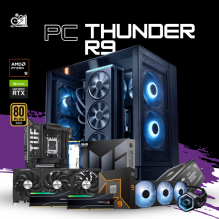 PC THUNDER R9 / AMD RYZEN 9 9900X / RTX 4080 SUPER 16G / 32GB RAM DDR5 / 2TB SSD NVME / ENFRIAMIENTO LIQ 360MM / FUENTE 850W 80+ GOLD / W11 PRO / PROMOCION